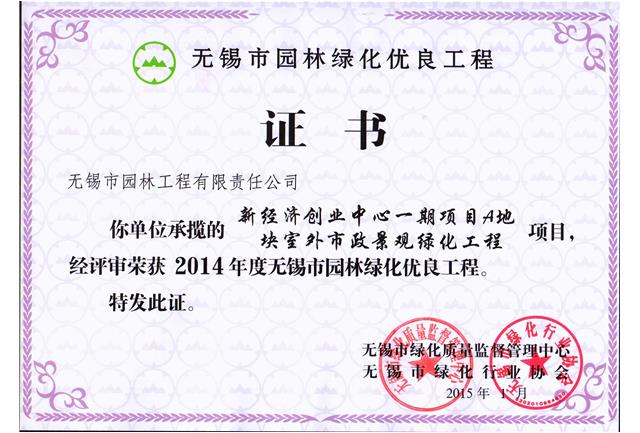 新經(jīng)濟創(chuàng  )業(yè)中心一期項目A地塊室外市政景觀(guān)綠化工程